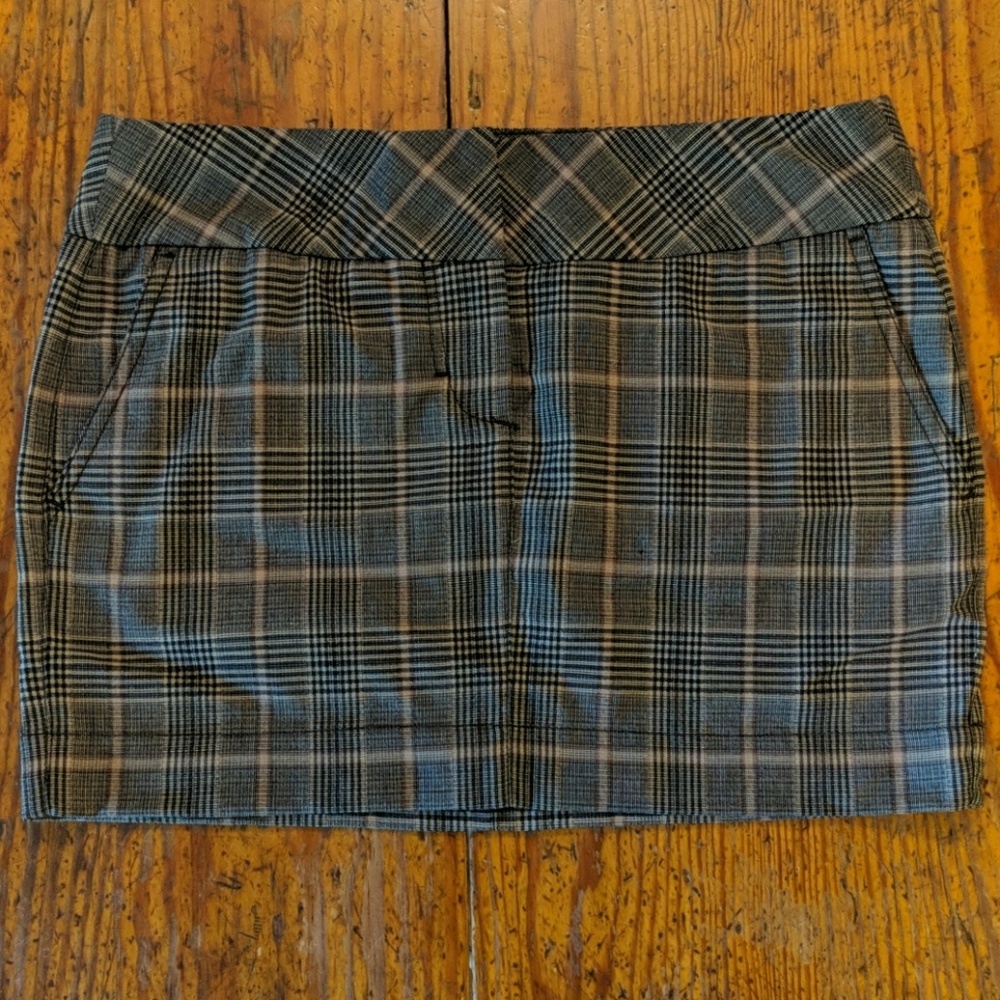 Express Plaid Mini Skirt